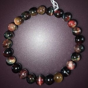 8mm Peacock Tiger Eye Bracelet
